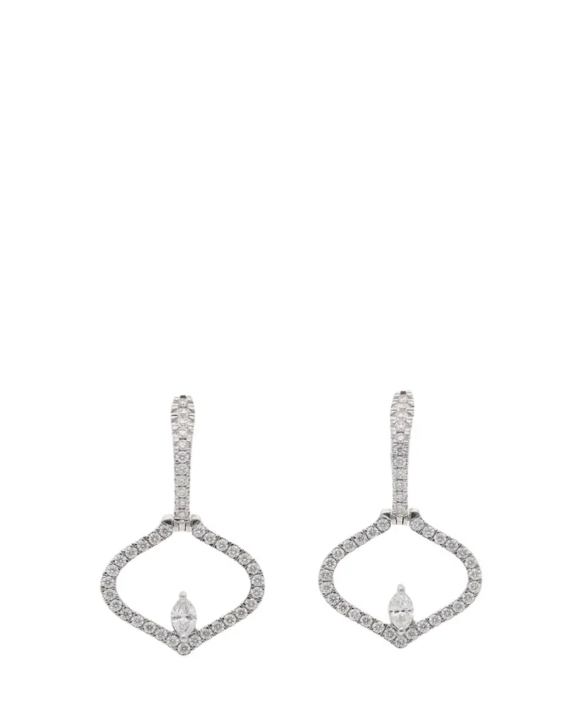 Gyan Jaipur Sarai Diamond Single Motif Earrings