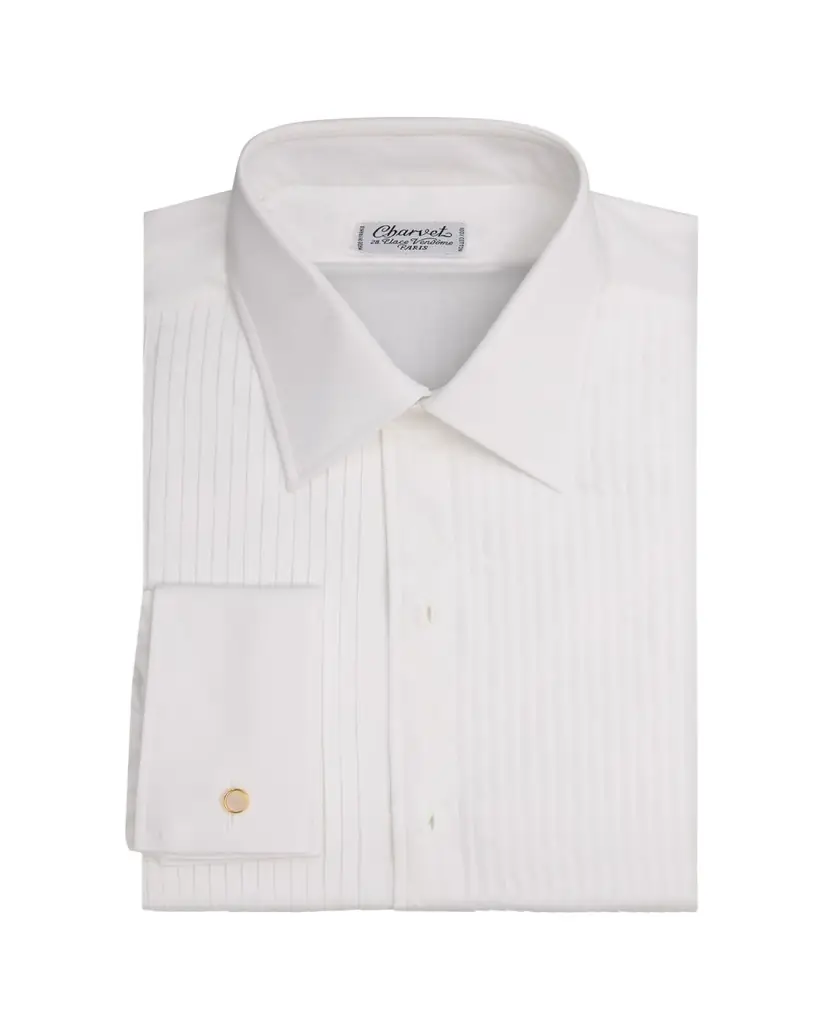 Charvet Men's Formal Shirt with Pleated Bib
