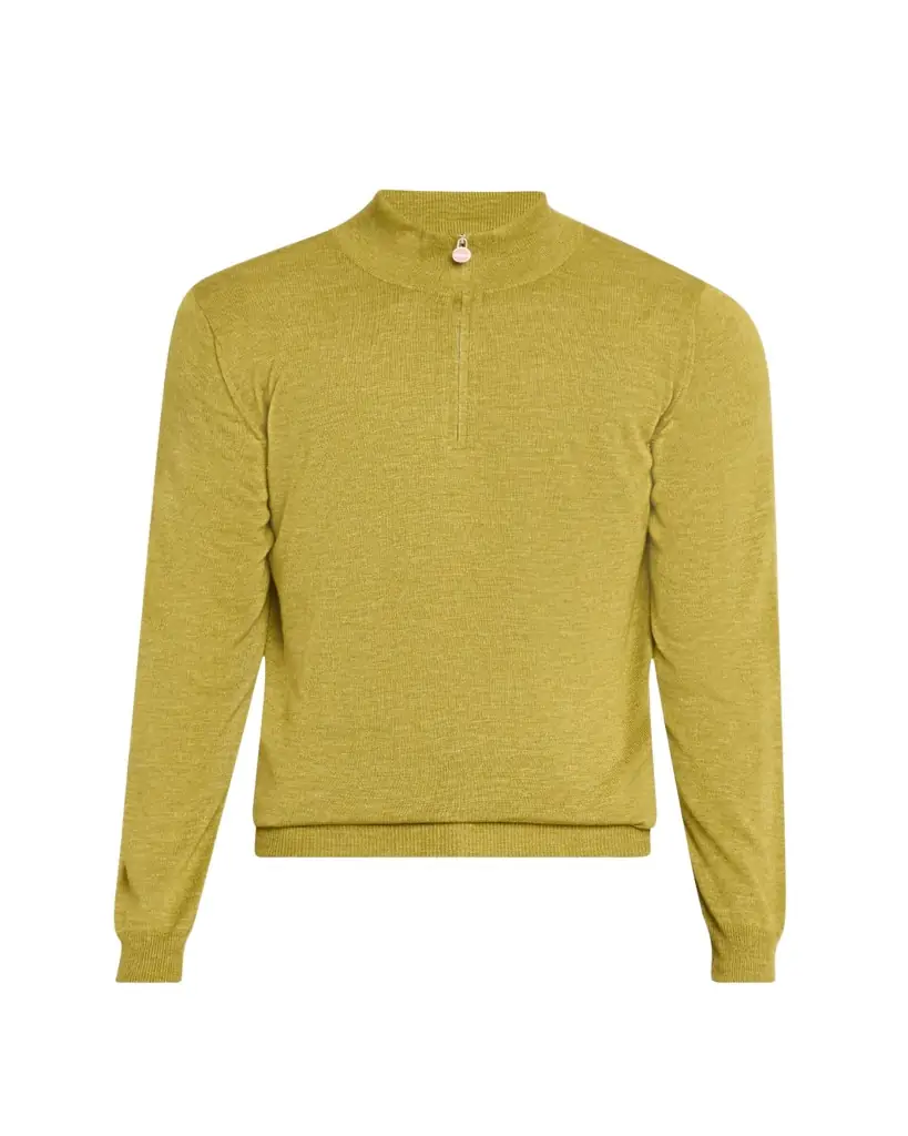 Kiton Men's Cashmere and Linen Half-Zip Sweater