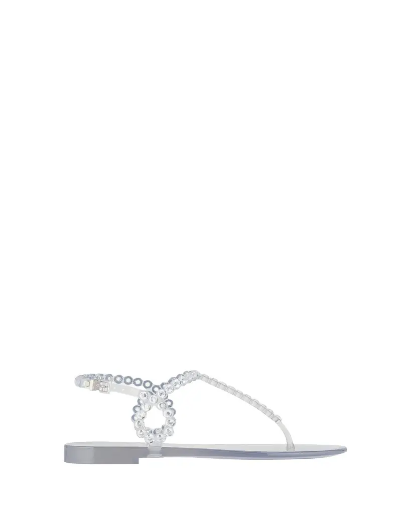Aquazzura Almost Bare Crystal Jelly Slingback Sandals