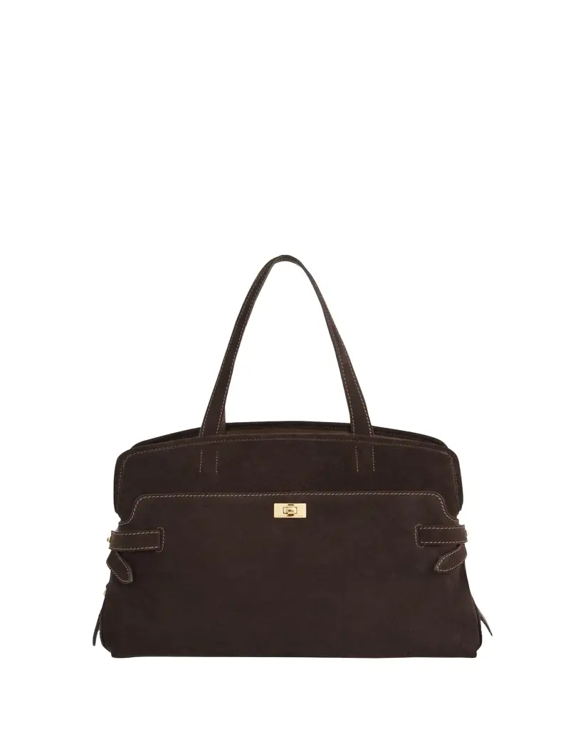 Anya Hindmarch Wilson Zip Suede Top-Handle Bag