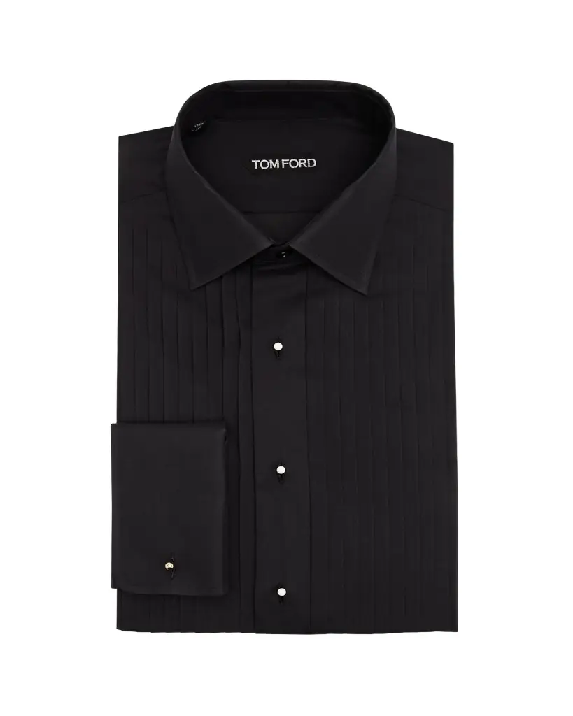 TOM FORD Men's Voile Plisse Pastron Dress Shirt