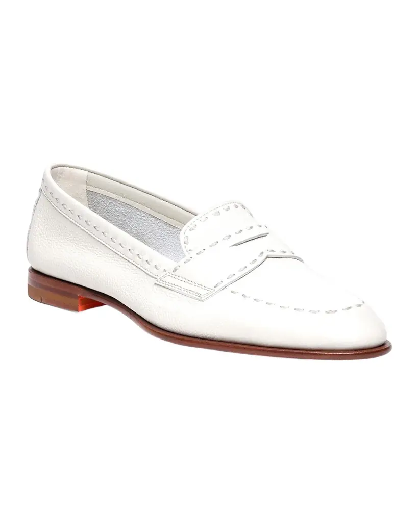 Santoni Marlene Leather Penny Loafers
