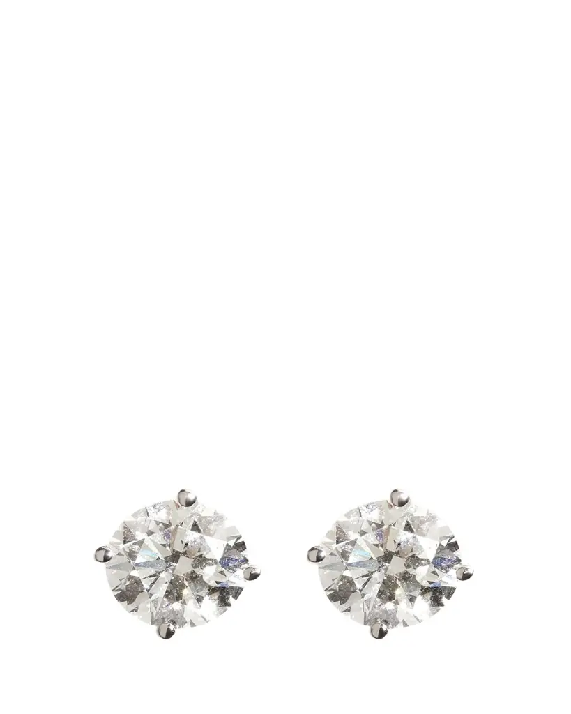 Kendall Row 14K White Gold Lab Grown Diamond Stud Earrings