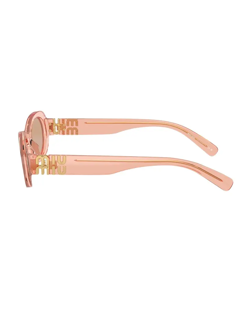 Miu Miu Logo Acetate Oval Sunglasses