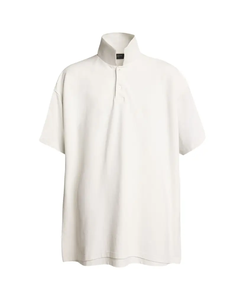 Balenciaga Men's Oversized Double-Layer Polo Shirt