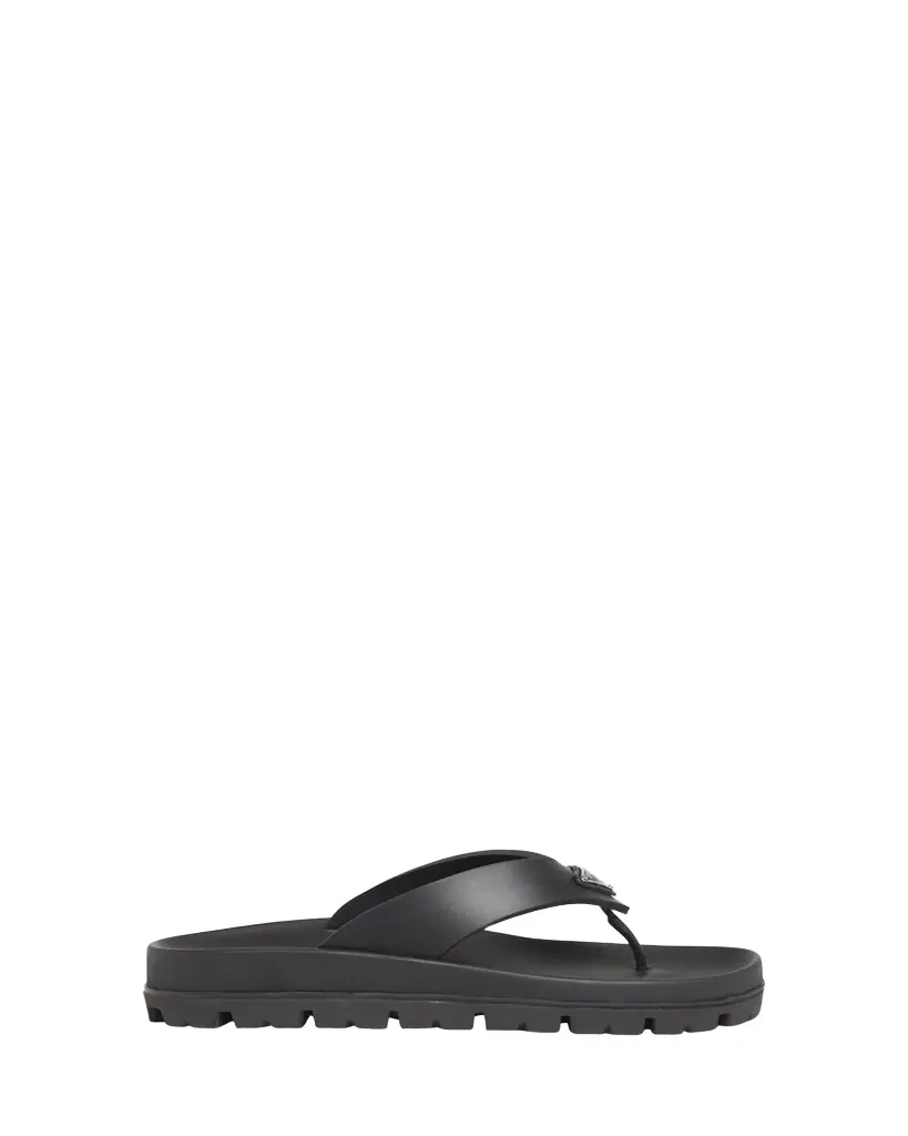 Prada Rubber Thong Slide Sandals