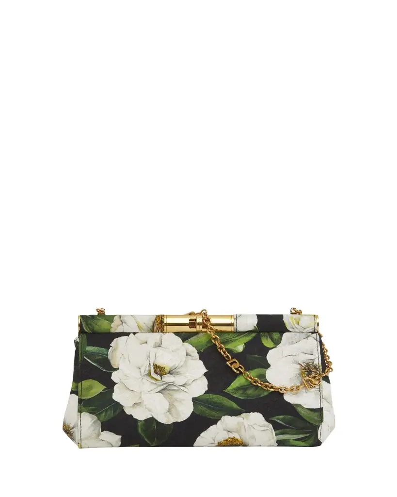 Dolce & Gabbana Marlene Small Flower-Print Clutch Bag