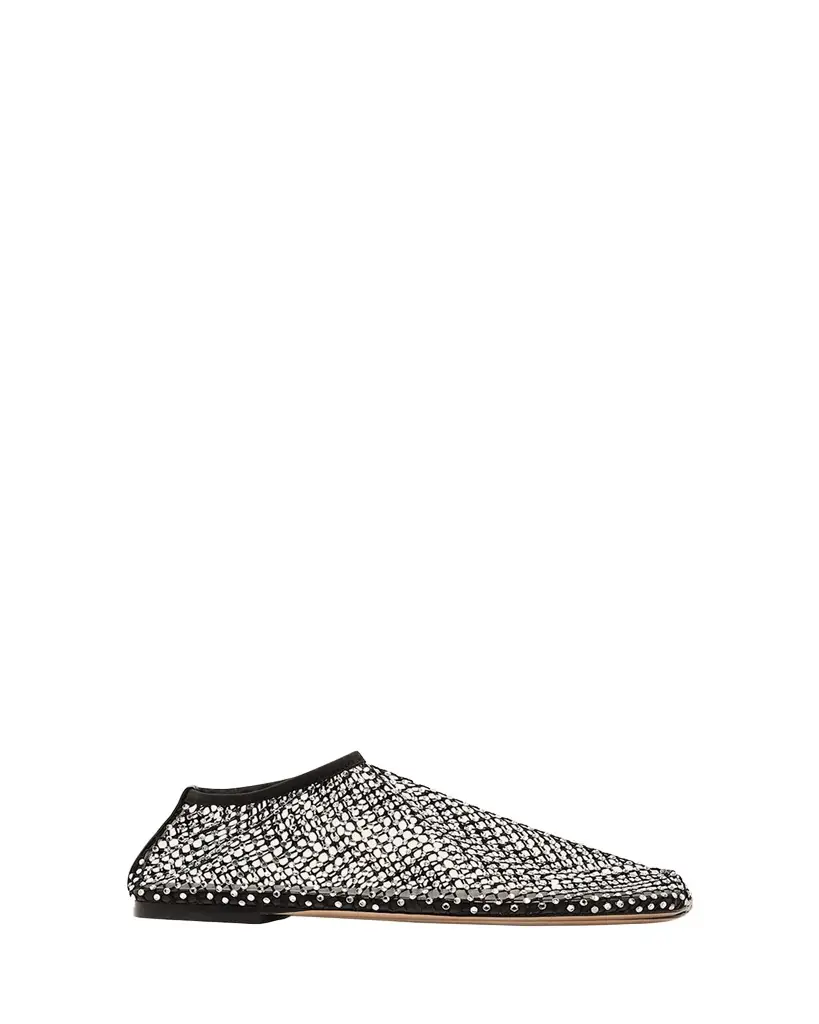 Christopher Esber Minette Crystal Net Ballerina Flats