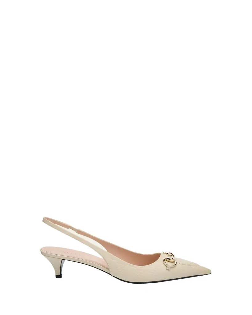 Gucci Erin GG Leather Bit Slingback Pumps