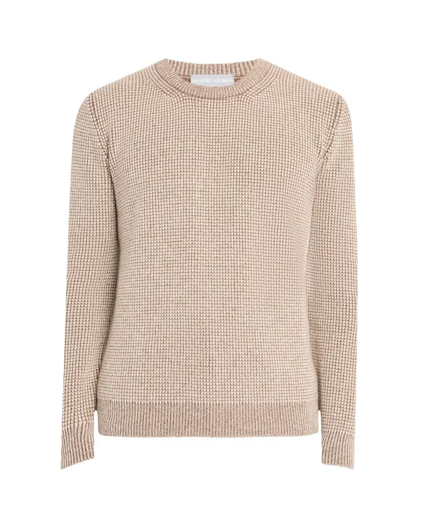 Bergdorf Goodman Men's Cashmere Novelty Knit Crewneck Sweater