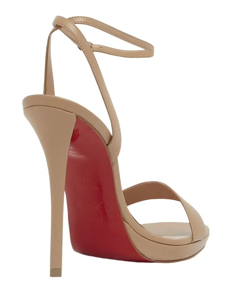 Christian Louboutin 120mm Miss Z Leather Ankle-Strap Sandals
