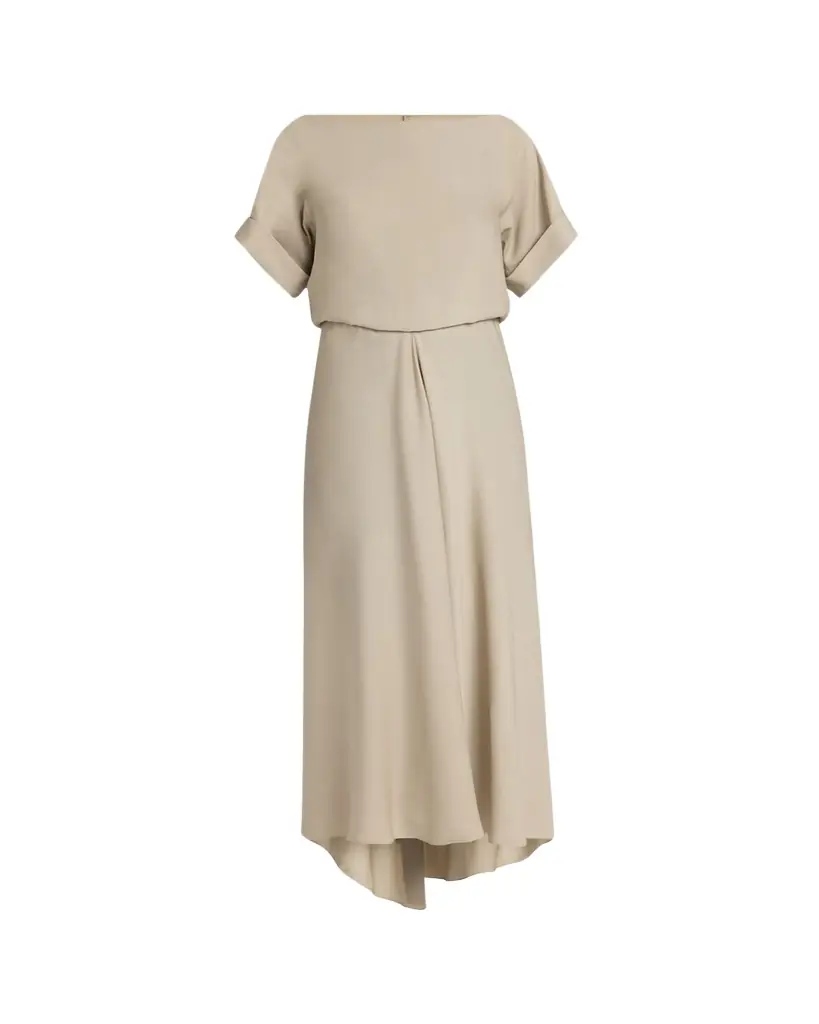 Giorgio Armani Triple Silk Georgette Hi-Low Gown