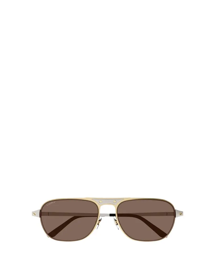 Cartier Men's CT0532SM Metal Aviator Sunglasses