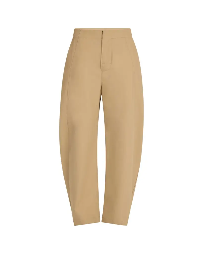 Bottega Veneta Fluid Cotton Twill Wide Leg Trousers