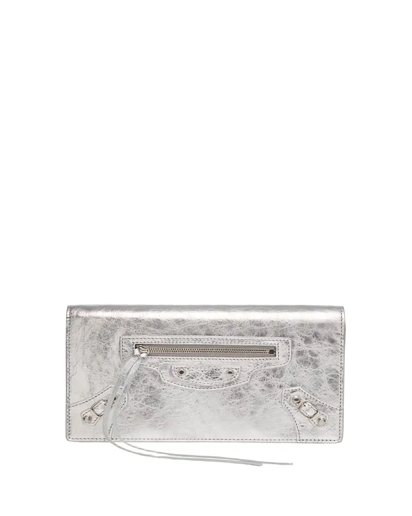 Balenciaga Le City Metallic Leather Wallet