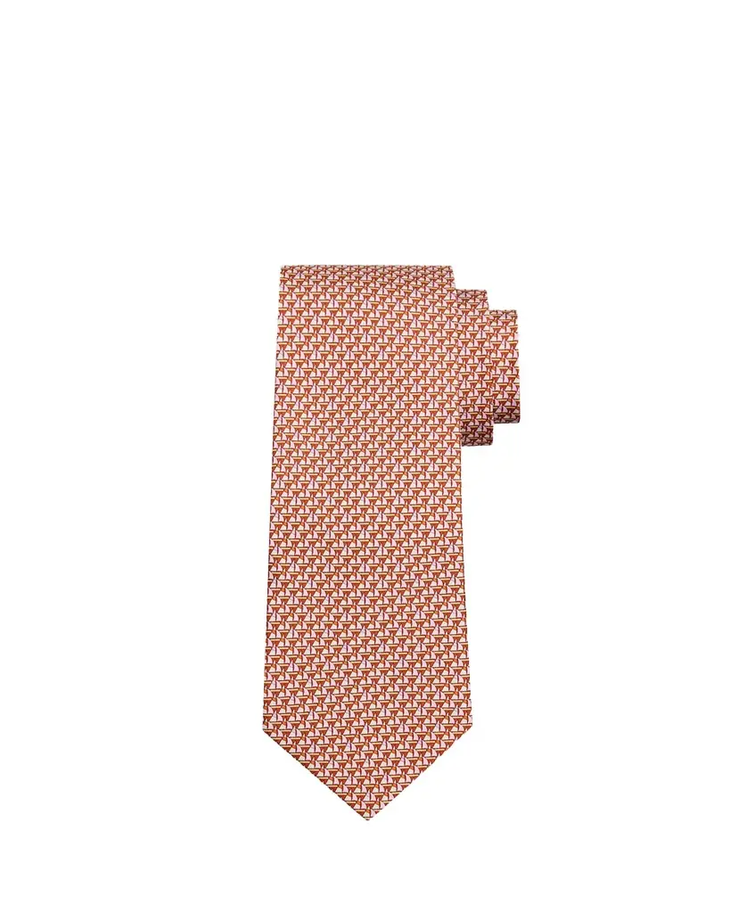 Ferragamo Men's Micro-Sailboat Print Tie