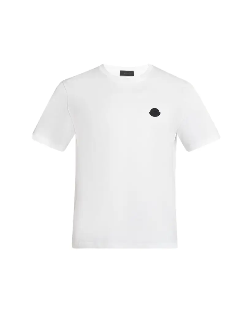 Moncler Men's Logo Patch Cotton Crewneck T-Shirt