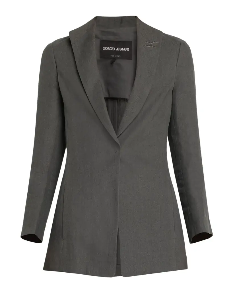 Giorgio Armani Linen Single-Breasted Blazer