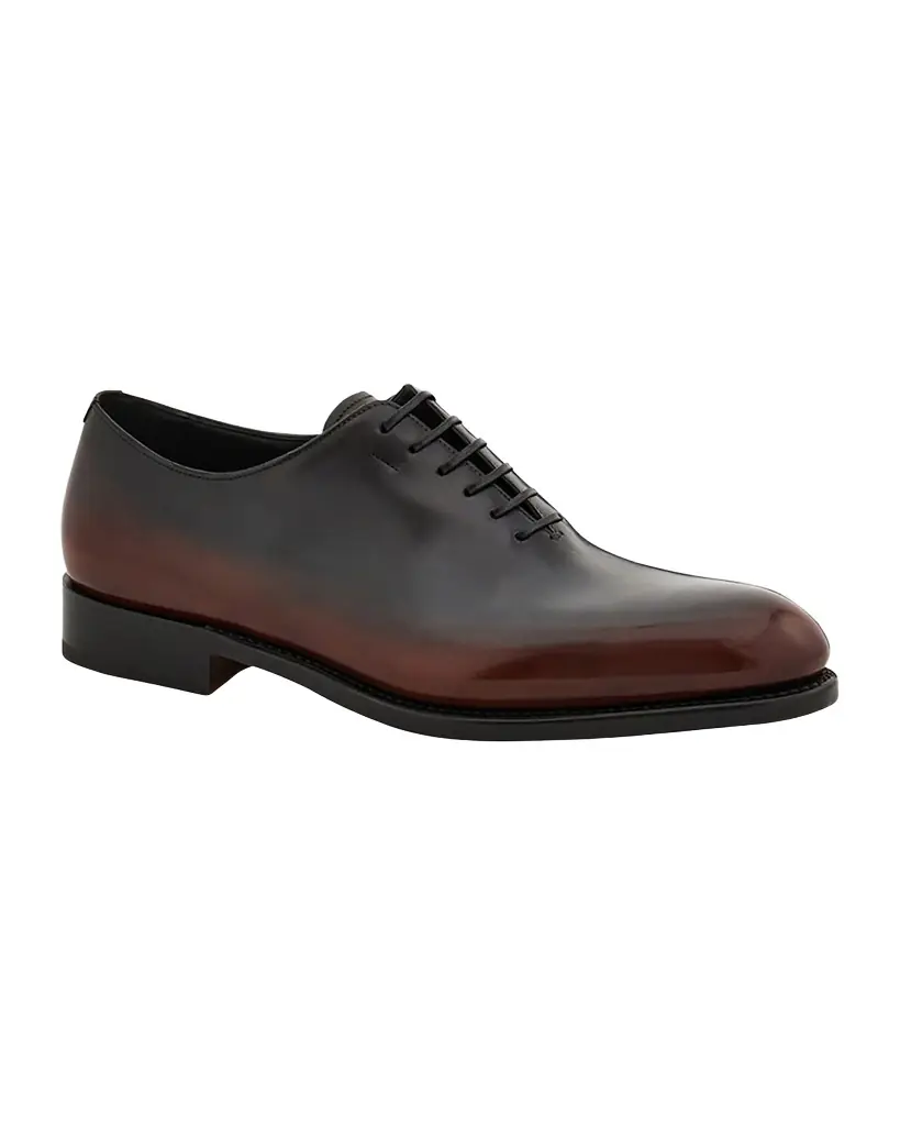 Ferragamo Men's Angiolo Tramezza Degrade Leather Oxfords