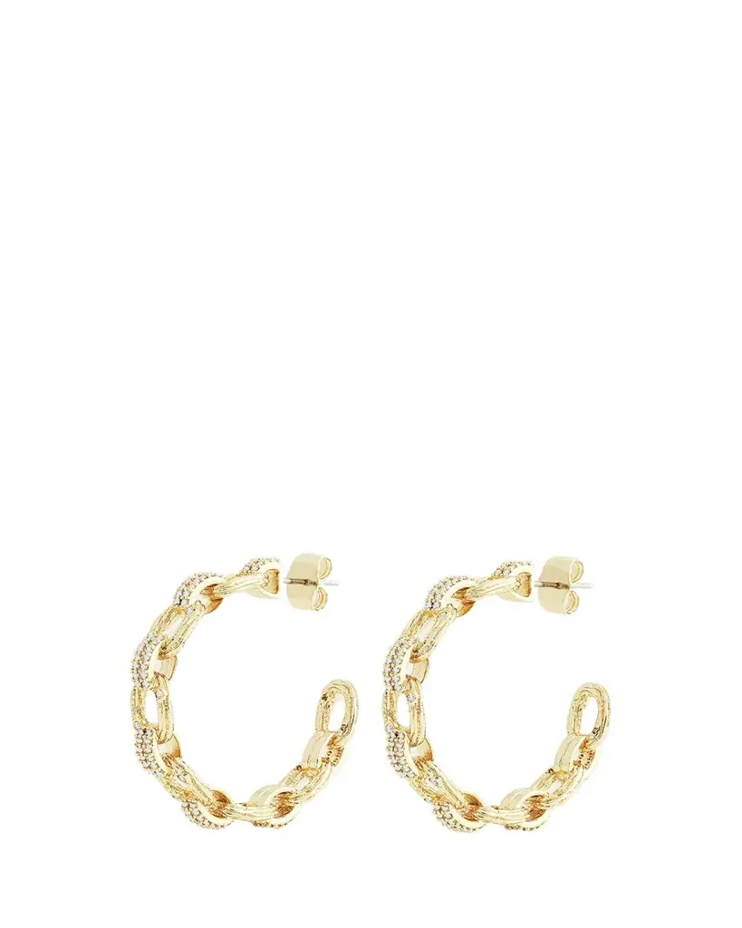 Anabel Aram Jewelry Enchanted Forest Chain Hoop Earrings