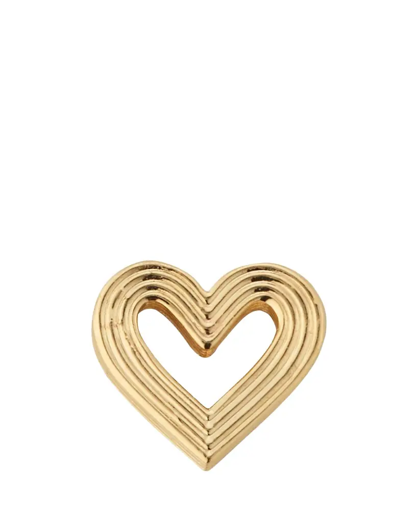 Sydney Evan Fluted Heart Stud Earrings