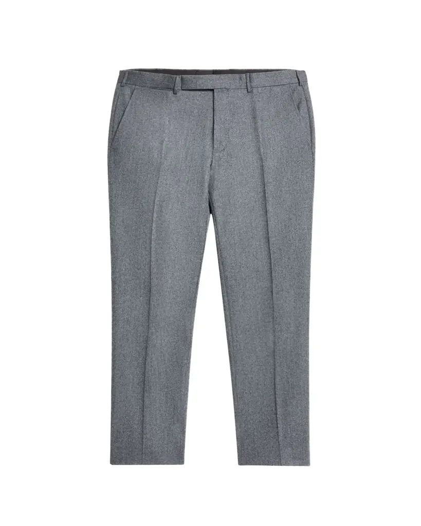 ZEGNA Men's Wool Flannel Flat-Front Trousers