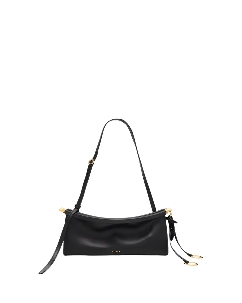 ALAIA Le Click Small Shoulder Bag in Glossy Leather