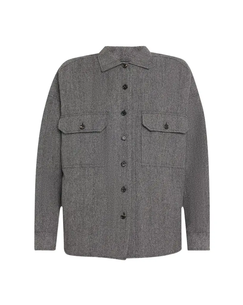 Loro Piana Darby Button Down Wool Cashmere Overshirt