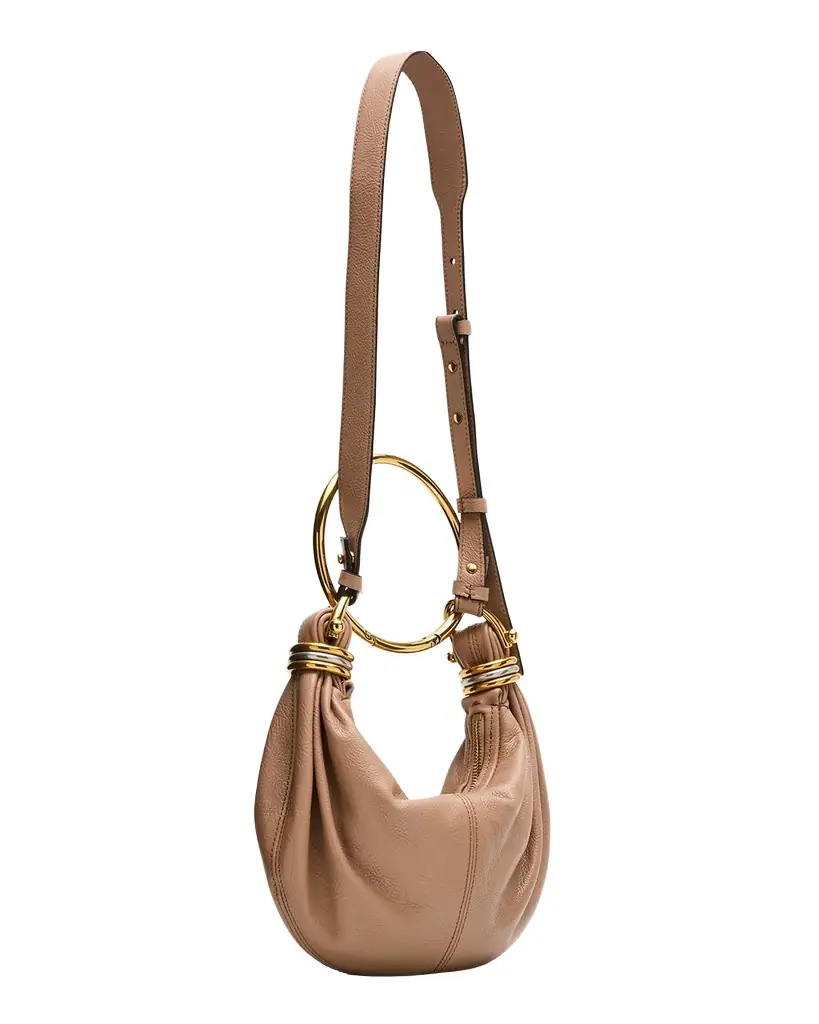 Chloe Mini Bracelet Grained Leather Shoulder Bag