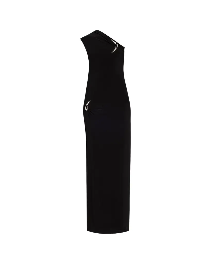 GRACE LING One-Shoulder Claw Slit Gown