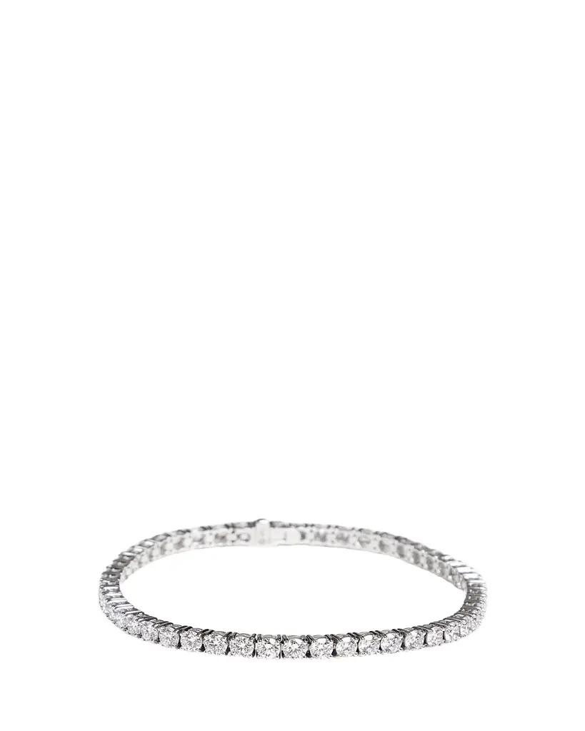 Kendall Row 14K White Gold Lab Grown Diamond Tennis Bracelet, 7"L, 7.00tcw