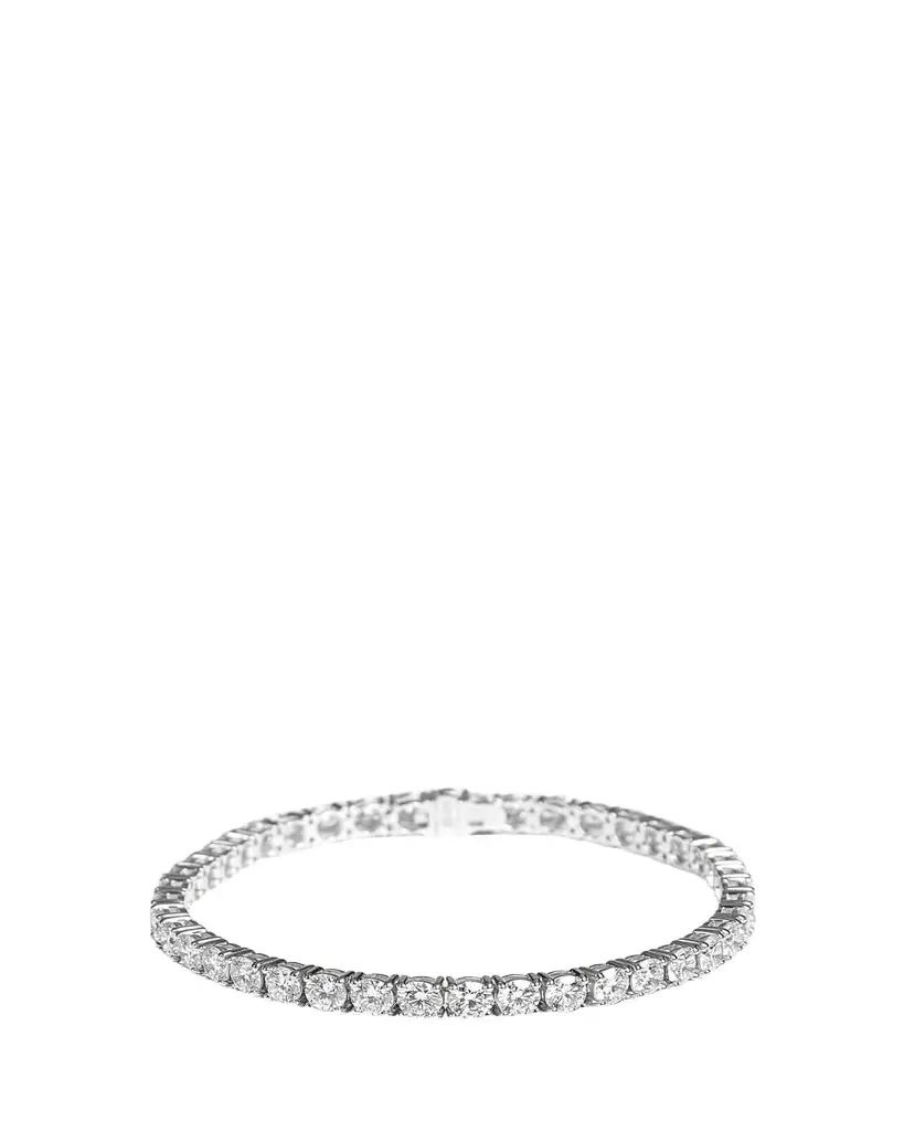 Kendall Row 14K White Gold Lab Grown Diamond Tennis Bracelet, 7"L, 10.00tcw
