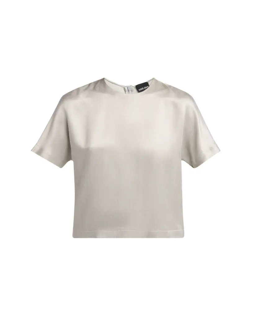 Giorgio Armani Cupro Short-Sleeve Blouse