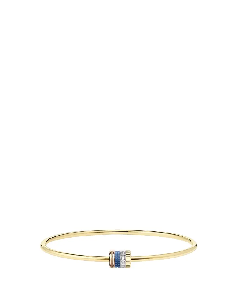 Boucheron 18K Yellow, Rose, and White Gold Quatre Blue Edition Bracelet with Diamonds