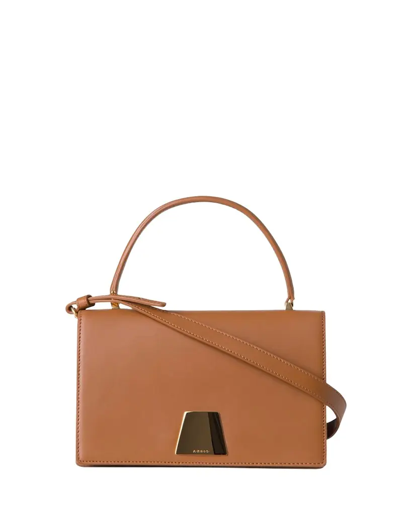 Akris Alice Small Leather Top-Handle Bag