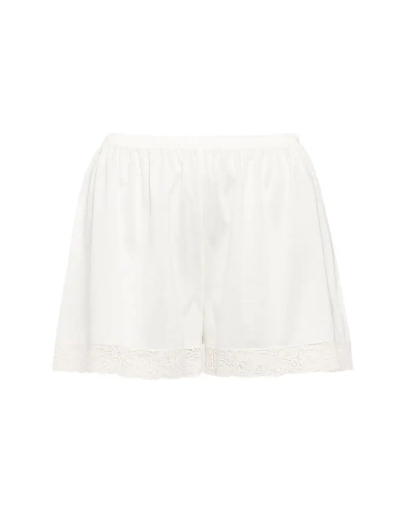 Eres Mineral Lace-Trim Cotton Shorts