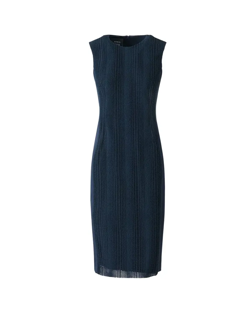 Akris Techno Degrade Striped Sleeveless Dress