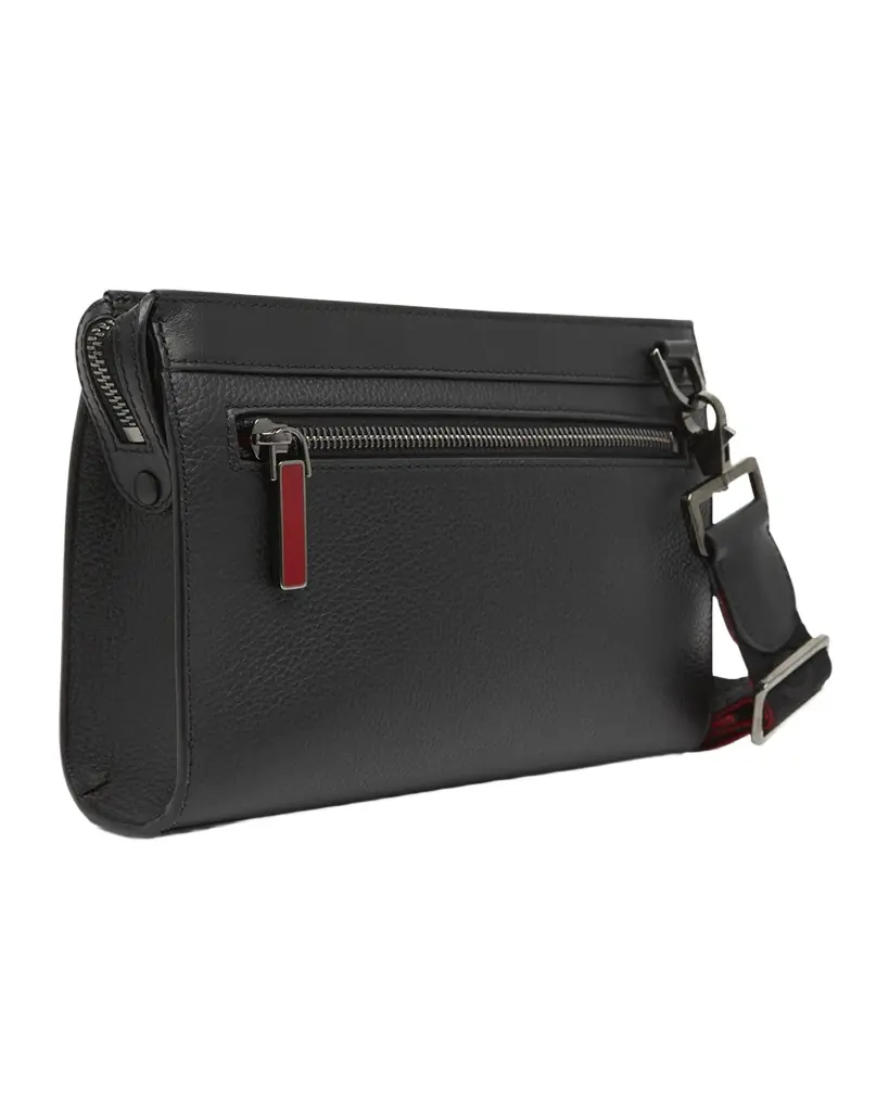 Christian Louboutin Men's Funky Leather Empire Spikes Crossbody Bag