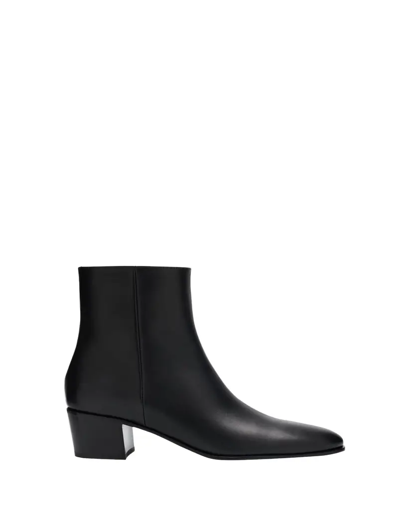 Gianvito Rossi Glove Leather Block-Heel Booties