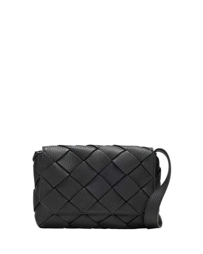 Bottega Veneta Men's Small Intreccio Leather Crossbody Bag