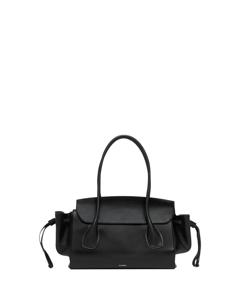 Jil Sander Voyage Small Calfskin Leather Top-Handle Bag