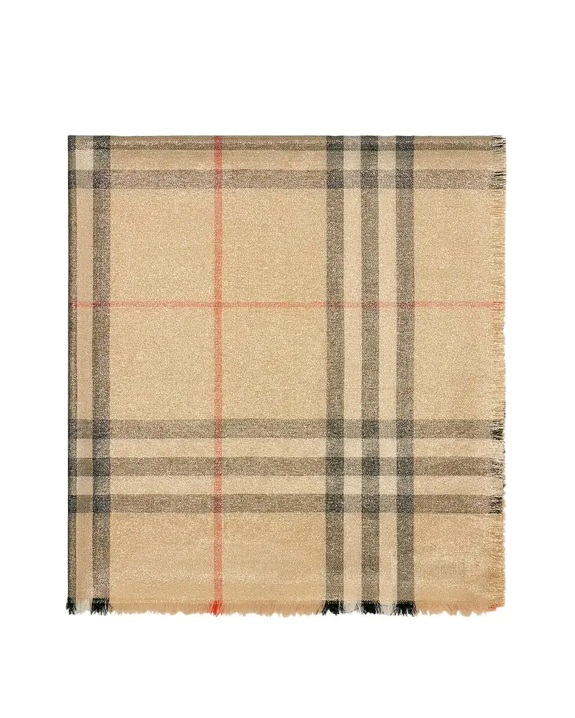 Burberry Giant Check-Print Wool-Blend Scarf