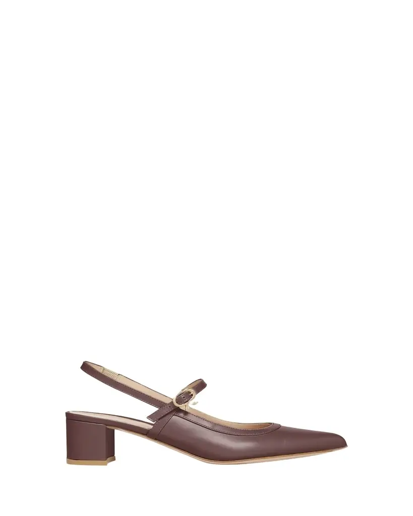 Gianvito Rossi Calfskin Mary Jane Slingback Pumps