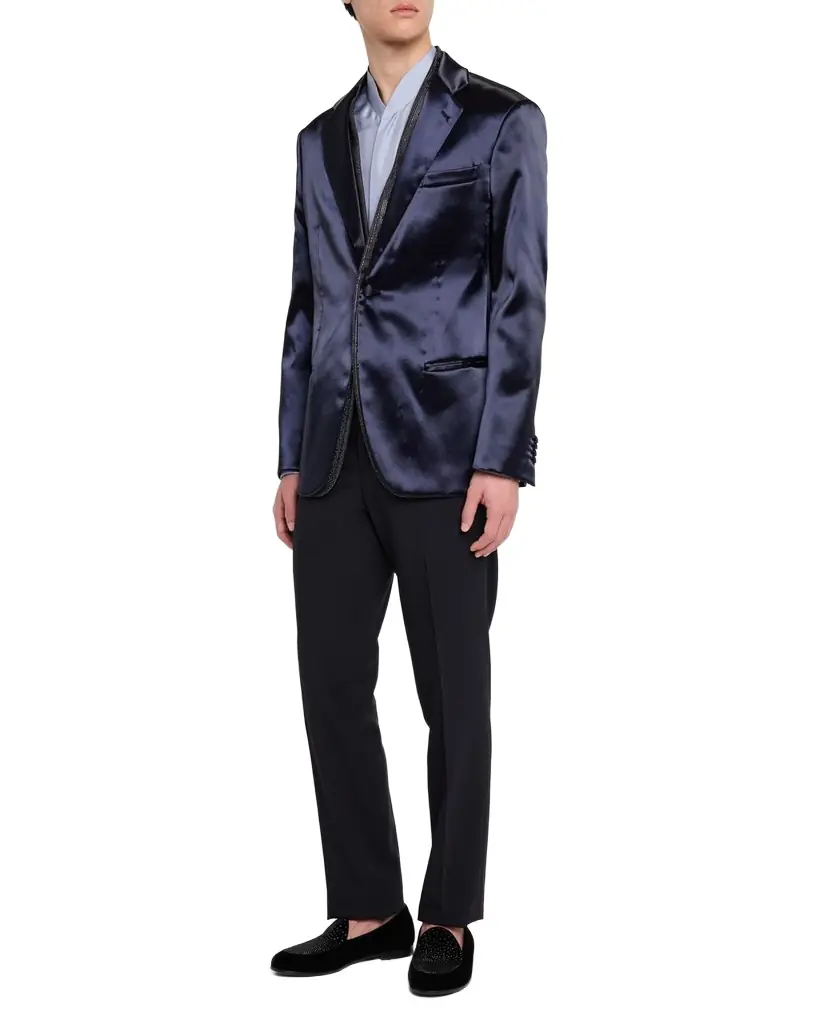 Giorgio Armani Men's Soho Rhinestone-Trim Tuxedo Jacket