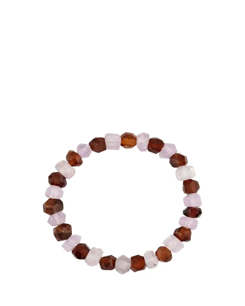 JIA JIA Gaia Garnet & Kunzite Stretch Bracelet