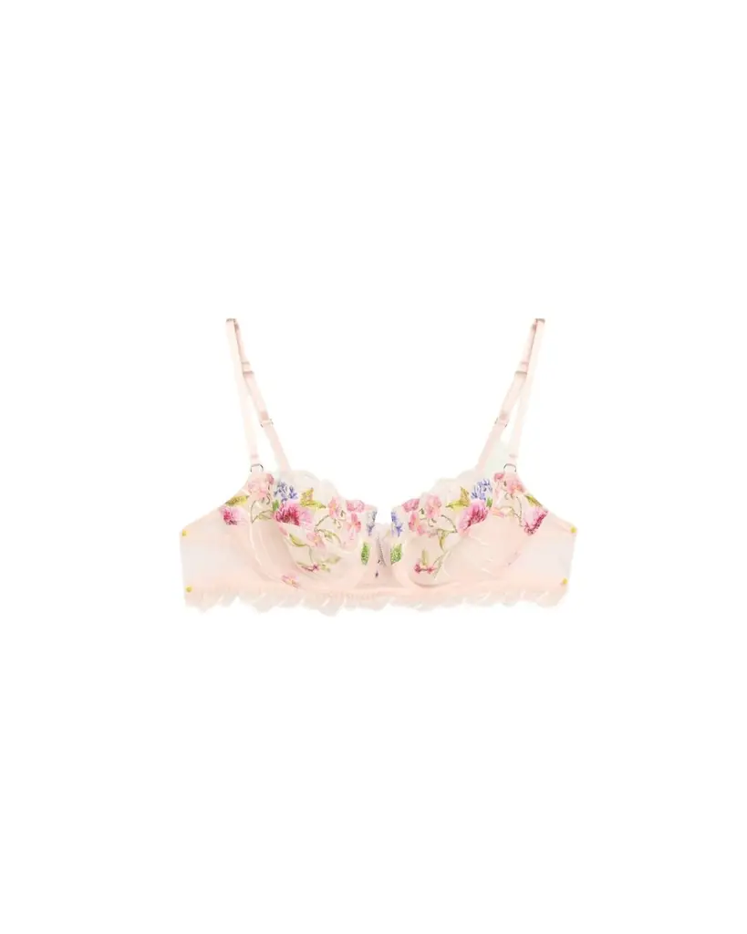 Lise Charmel Libertine en Fleurs Embroidered Tulle Demi Bra