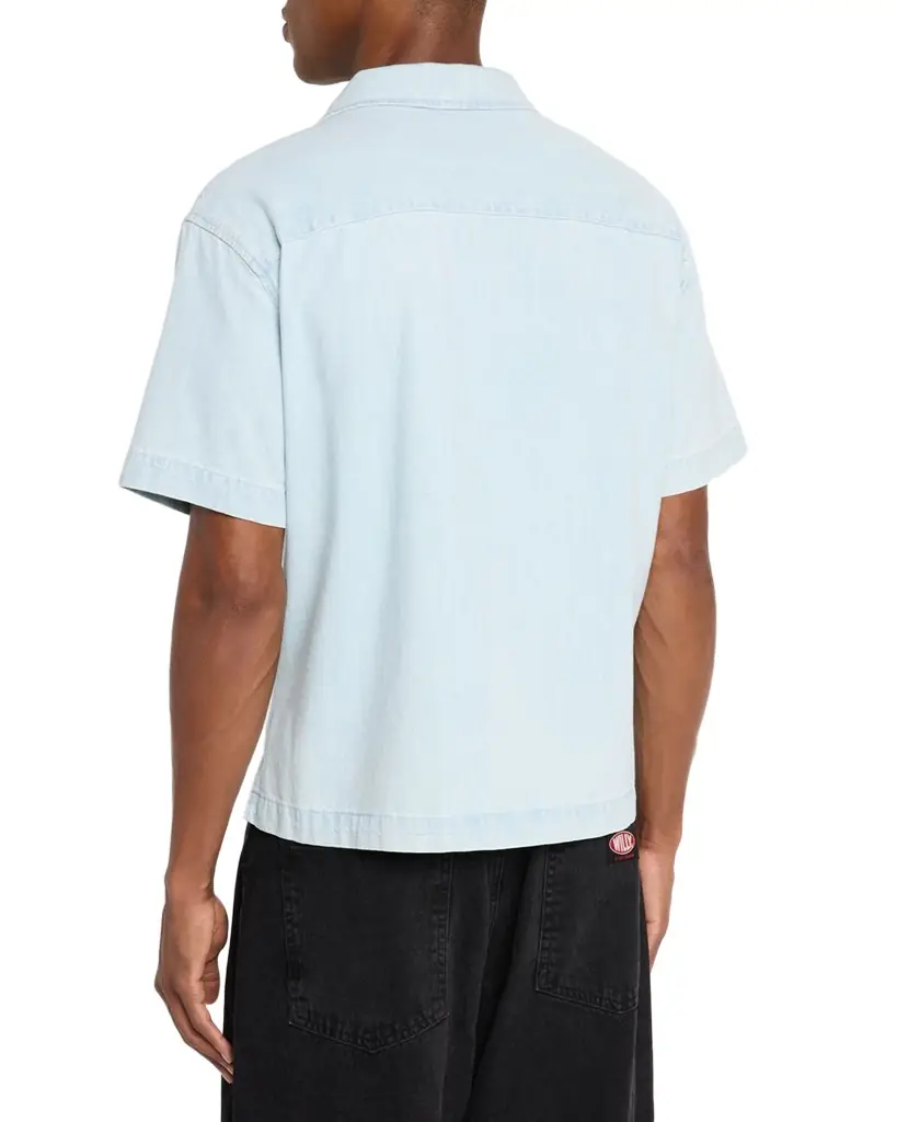 FRAME Men's Short-Sleeve Camp Collar Shirt