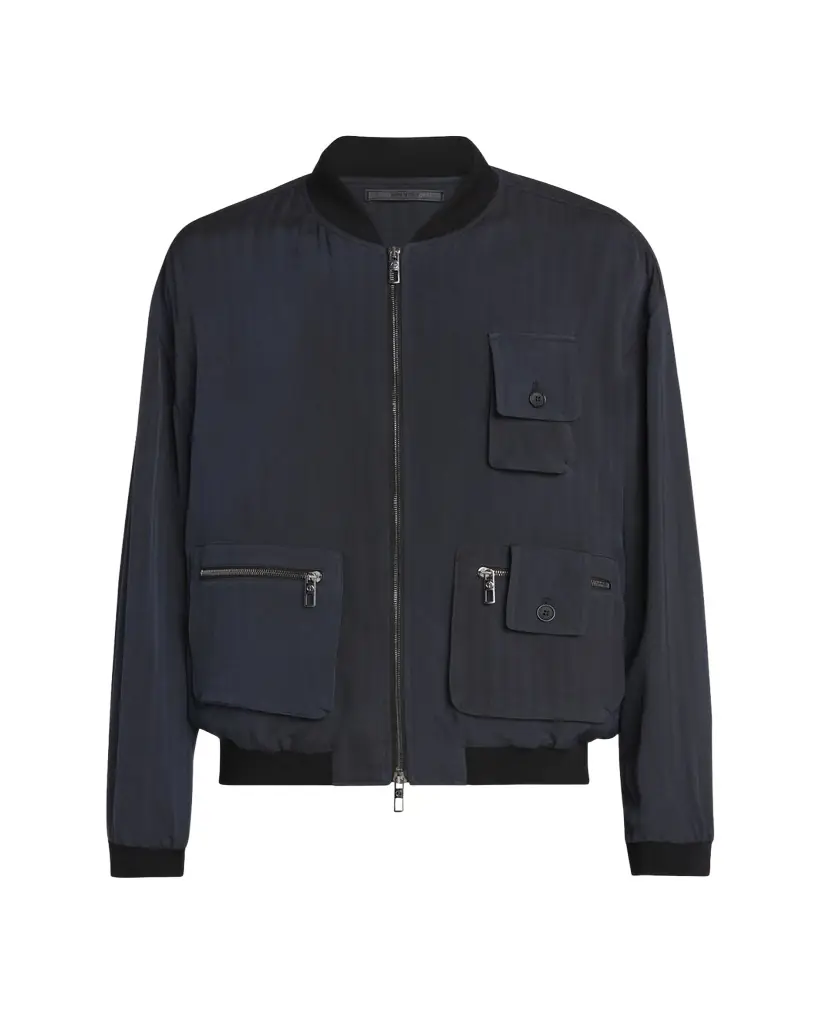 Giorgio Armani Men's Chevron Utility Bomber Jacket