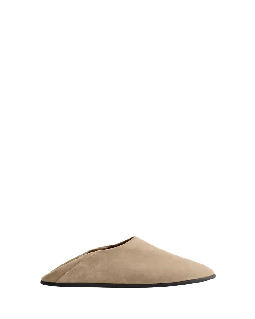 Christen Big Bootie Suede Slipper Mules